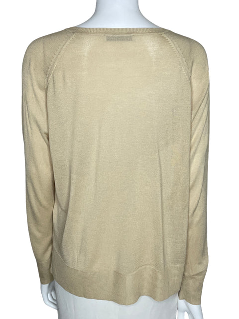 Sueter Zara Manga Larga Casual Beige-Talla L