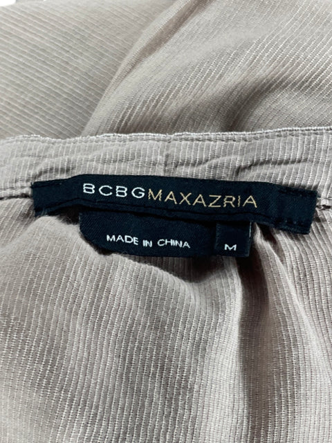 Blusa BCBG Bordado Mangas Corta Beige-Talla L