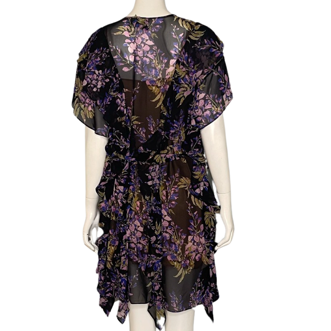 Vestido BCBG Estampado Floress Negro-Talla XS