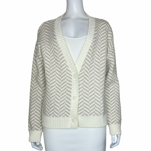 ABRIGO MOFT SHEIN Acolchonado Rayas Beige - Talla S