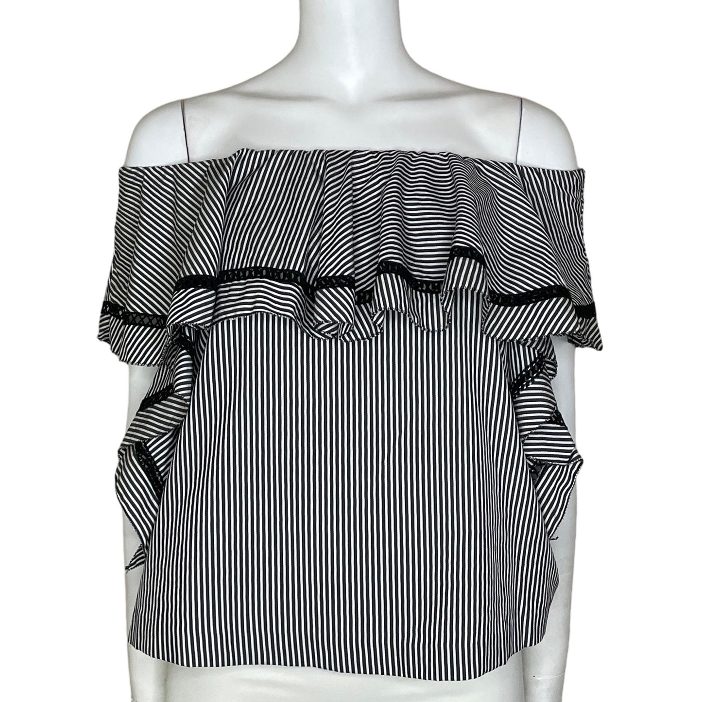 Blusa Rachel Zoe Vuelos Rayas Blanco-Talla 6