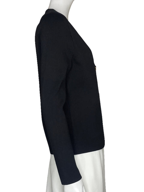 Chaqueta Zara Punto Negro-Talla L