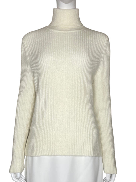 Sweater MNG Turtleneck Blanco-Talla XL