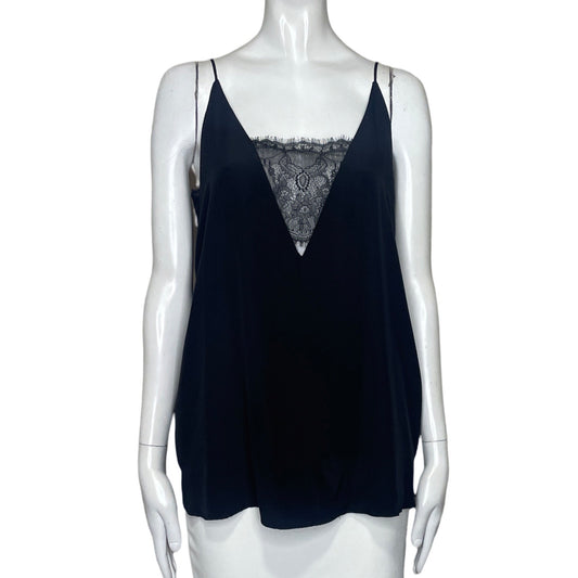 Blusa Bailey/44 Cuello V Encaje Negro-Talla L
