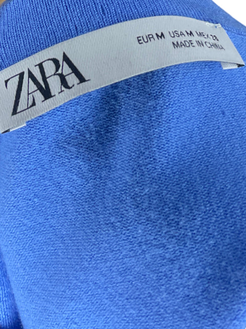 Sweater Zara Basico Azul-Talla M