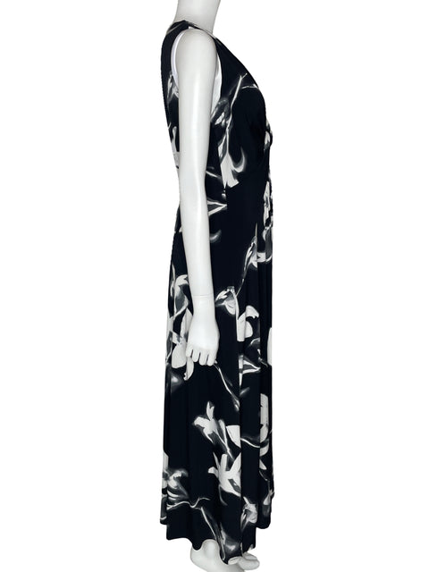 Vestido Calvin Klein Maxi Drapeado Negro-Talla 10