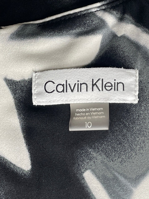 Vestido Calvin Klein Maxi Drapeado Negro-Talla 10