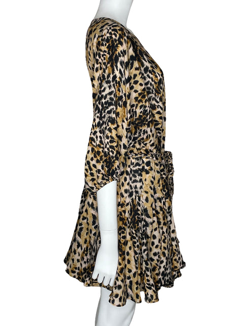 Vestido Aakaa Animal Print Mini Beige-Talla L