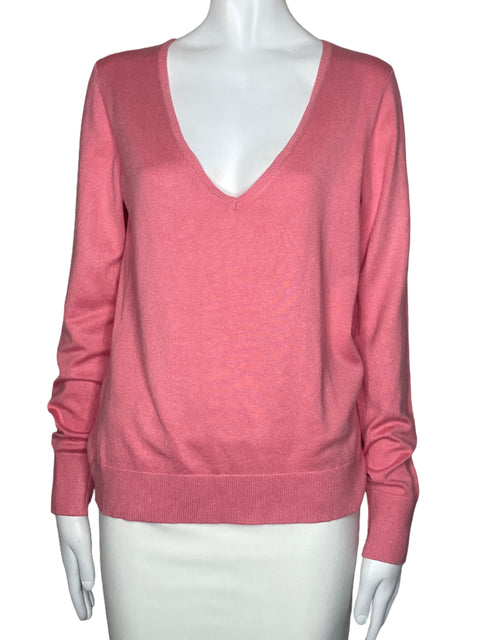 Sueter Sfera Casual Punto Cuello V Rosado-Talla L