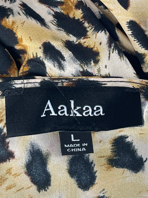 Vestido Aakaa Animal Print Mini Beige-Talla L