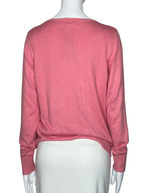 Sueter Sfera Casual Punto Cuello V Rosado-Talla L