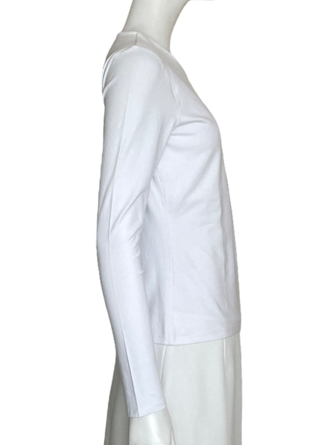 Sweater Zara Basico Manga Larga Blanco-Talla L