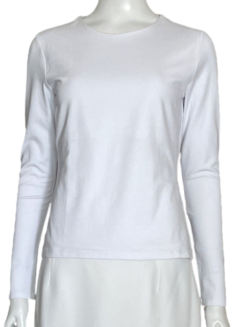 Sweater Zara Basico Manga Larga Blanco-Talla L
