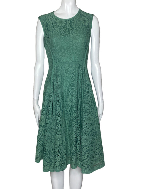 Vestido Purificación Garcia Encaje Verde-Talla 36