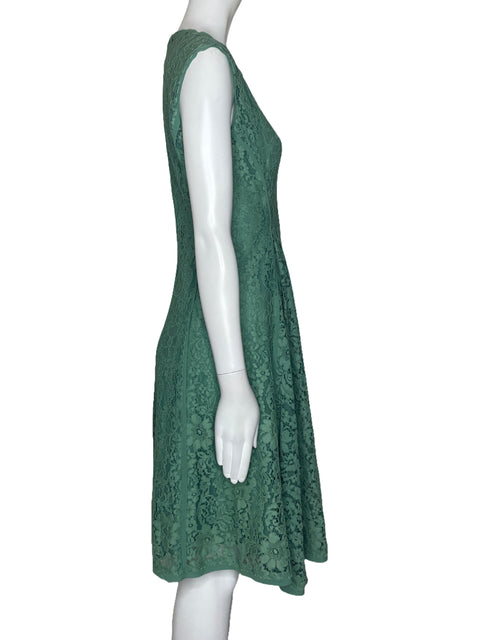 Vestido Purificación Garcia Encaje Verde-Talla 36