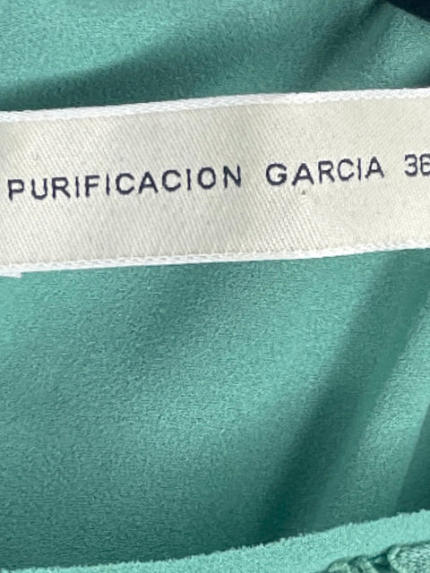 Vestido Purificación Garcia Encaje Verde-Talla 36