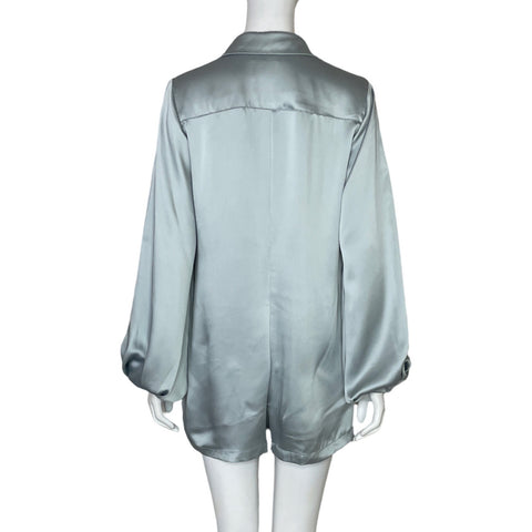Romper Pop Saint Barth Mangas Puff Azul-Talla S
