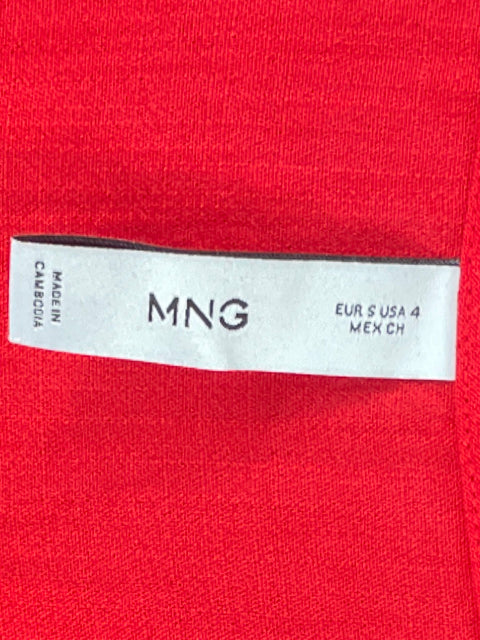 Vestido MNG Bolsillos Cinturón Rojo-Talla 4