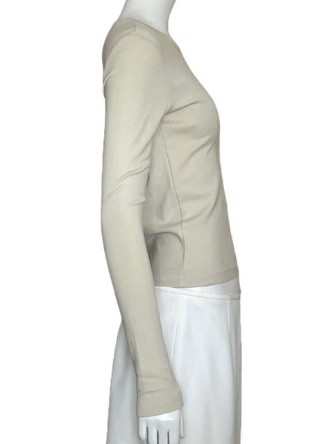 Sweater Zara Manga Larga Beige-Talla L