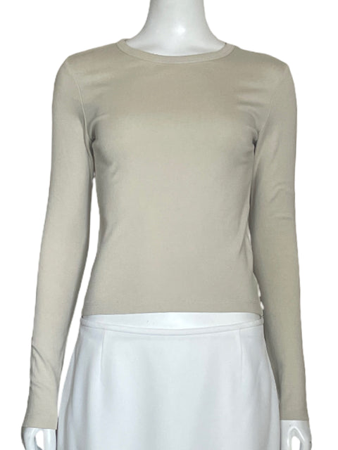 Sweater Zara Manga Larga Beige-Talla L