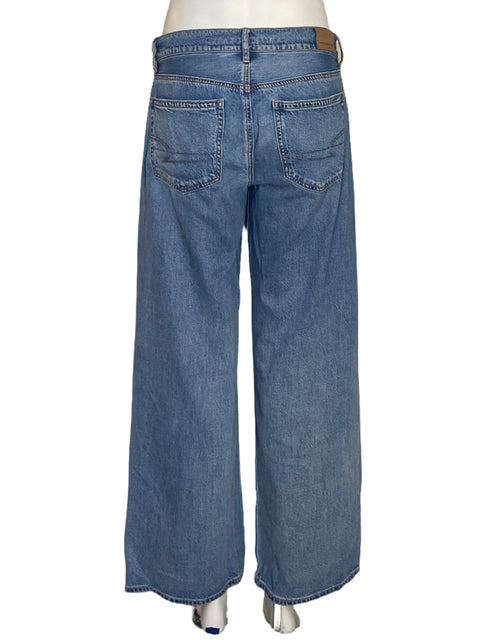 Pantalón American Eagle Wide Leg Azul-Talla 2