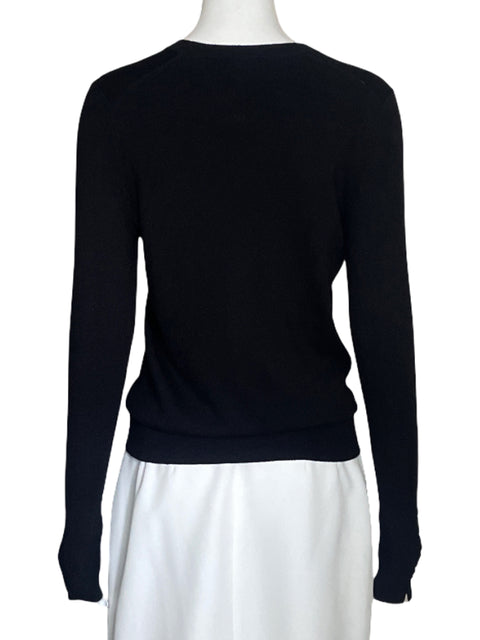 Sweater Zara Cuello Redondo Punto Negro-Talla L