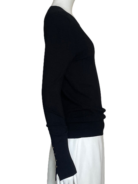 Sweater Zara Cuello Redondo Punto Negro-Talla L