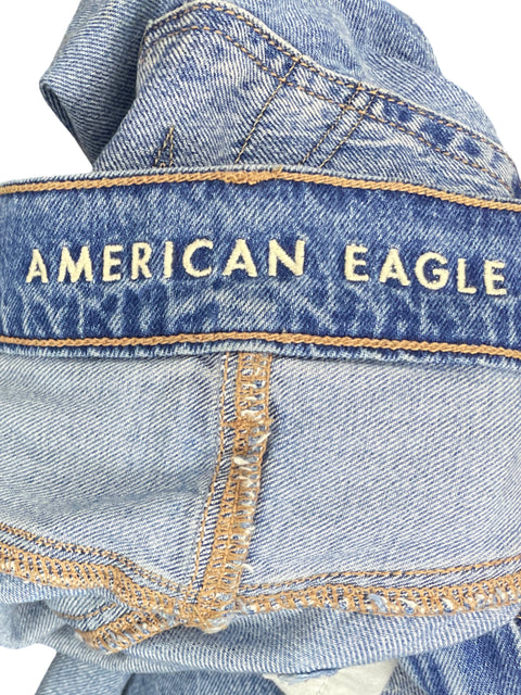 Pantalón American Eagle Wide Leg Azul-Talla 2