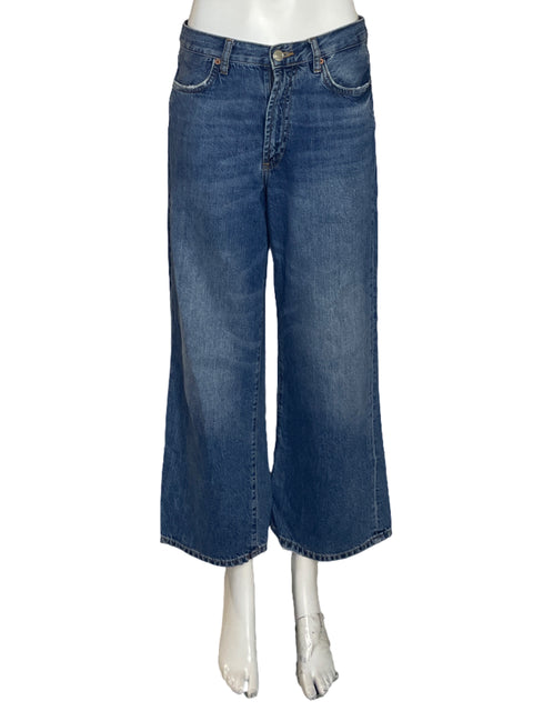 Pantalón Zara Denim High Waisted Azul-Talla 4