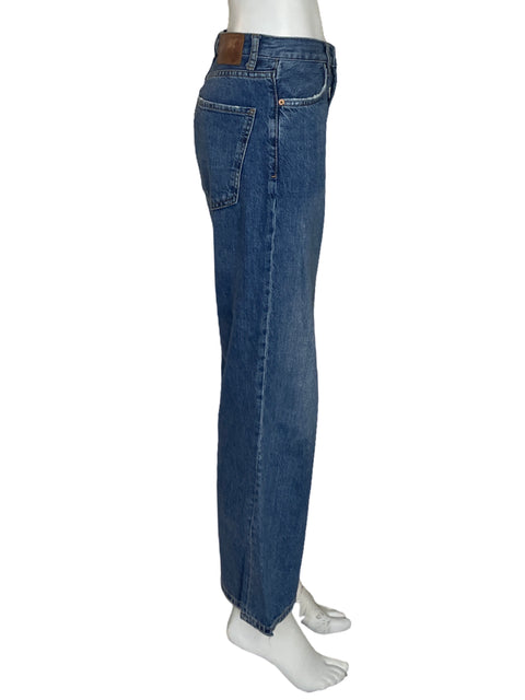 Pantalón Zara Denim High Waisted Azul-Talla 4