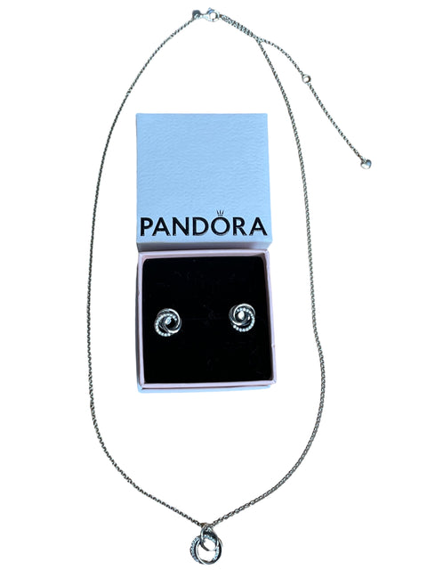 Set Pandora Circulos Plateado-Talla U