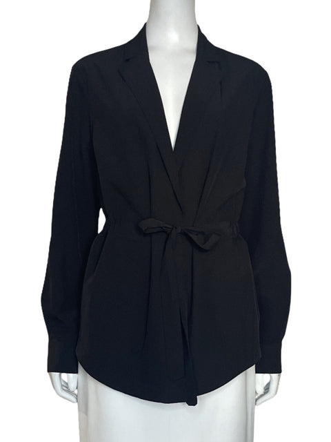 Blazer Calvin Klein Cinturon Boton Negro-Talla XS