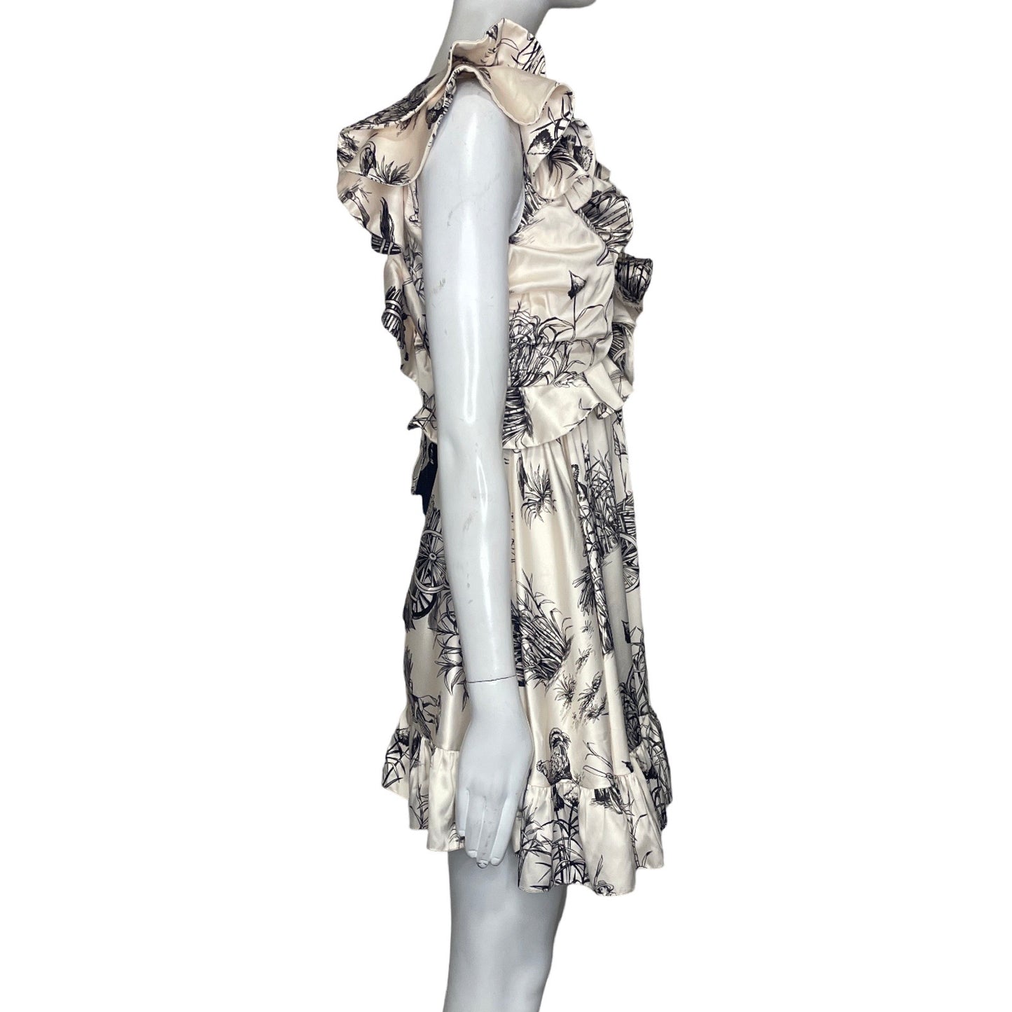 Vestido Zunilda Gutierrez Vuelos Banco-Talla XS