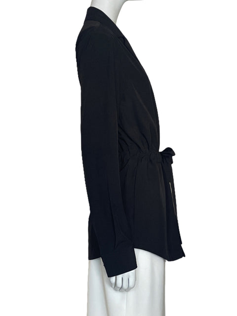 Blazer Calvin Klein Cinturon Boton Negro-Talla XS