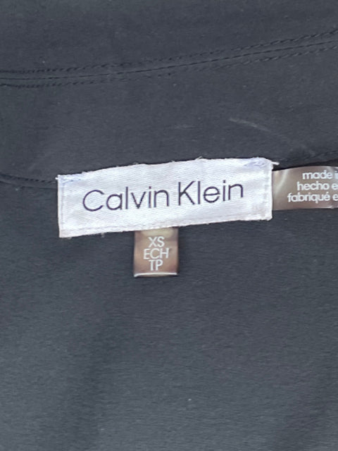 Blazer Calvin Klein Cinturon Boton Negro-Talla XS