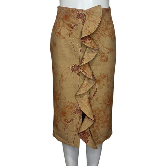 Falda Zunilda Gutierrez Vuelos Beige-Talla XS