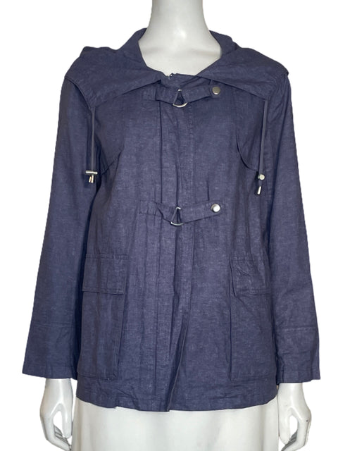 Chaqueta Cortefiel Bolsillo Cremallera Azul-Talla S