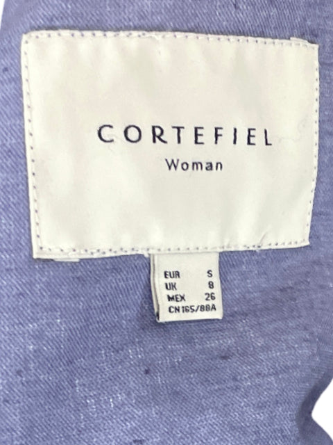 Chaqueta Cortefiel Bolsillo Cremallera Azul-Talla S