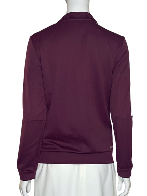 Abrigo Adidas Bolsillos Cremallera Rojo-Talla S