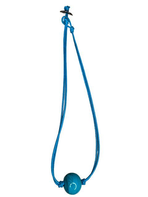 Collar Athens Protasis Cordón Esfera Azul-Talla U