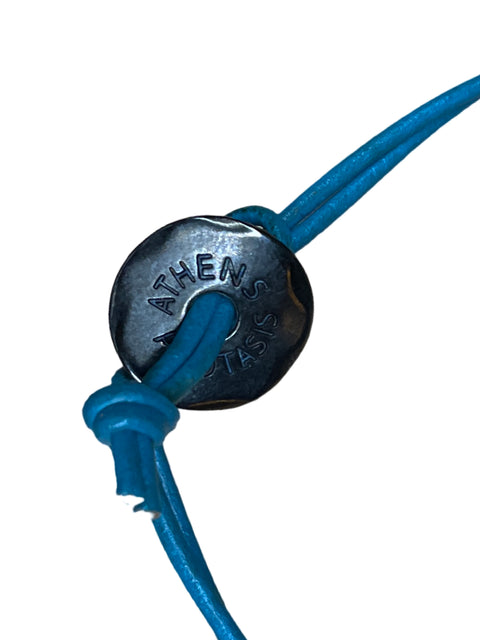 Collar Athens Protasis Cordón Esfera Azul-Talla U