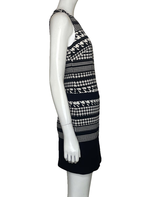 Vestido Laundry By Shelli Segal Pata De Gallo Negro-Talla 4