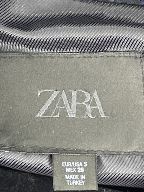 Chaqueta Zara Bomber Cuadros Azul-Talla S