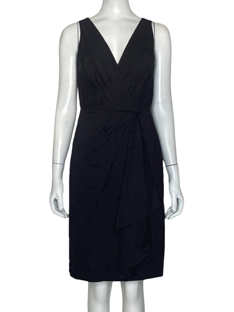 Vestido DKNY Rayas Sin Mangas Negro-Talla 2