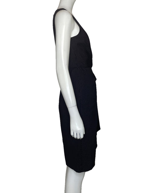 Vestido DKNY Rayas Sin Mangas Negro-Talla 2