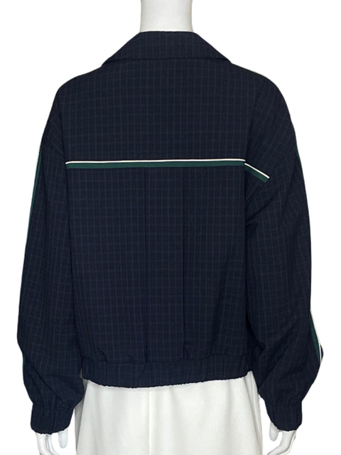 Chaqueta Zara Bomber Cuadros Azul-Talla S