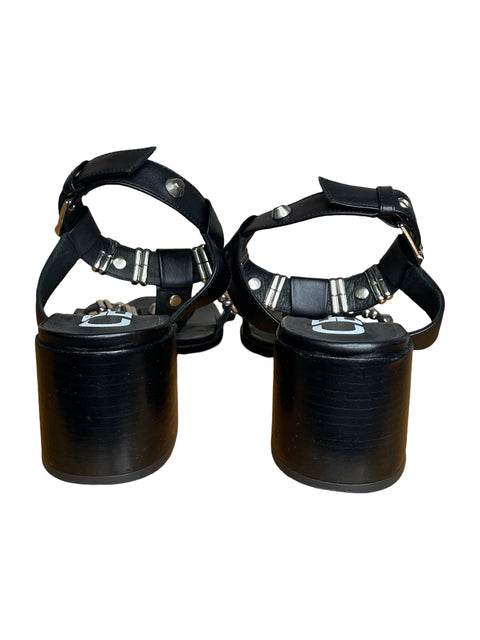 Calzado Clara Barcelo Dos Puntos Barra Barra Negro-Talla 40