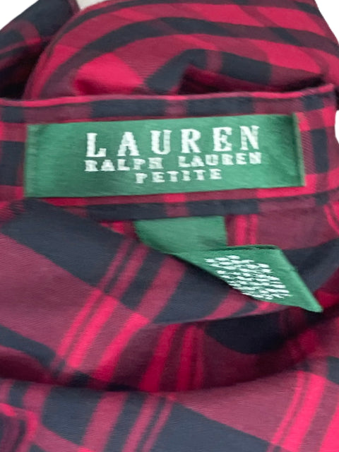 Blusa Ralph Lauren Cuadros Vuelo Rojo-Talla S