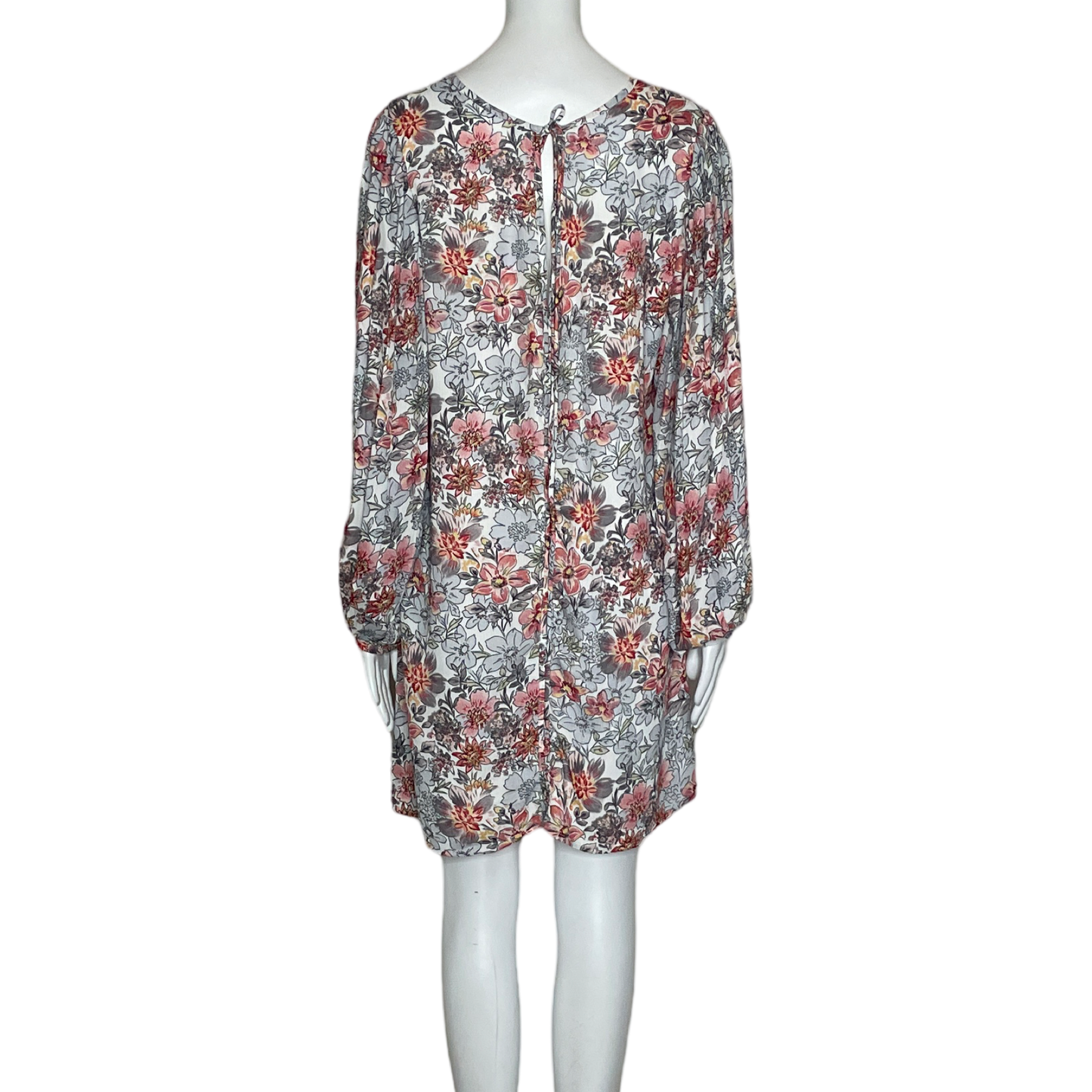 Vestido JOANA Manga Larga Estampado Floral-Talla M