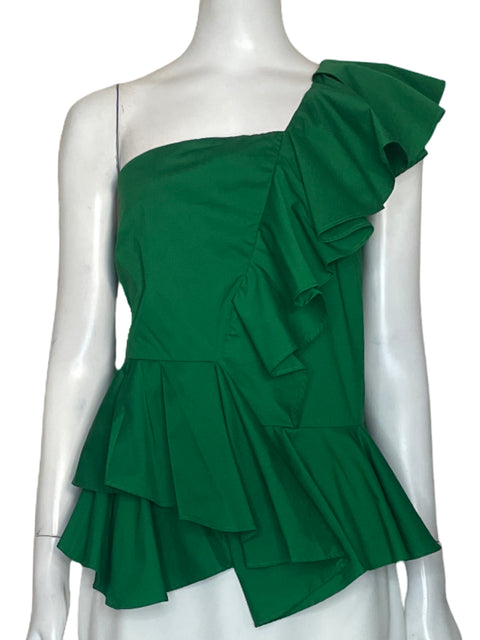 Blusa VTCH Vuelo One Shoulder Verde-Talla M